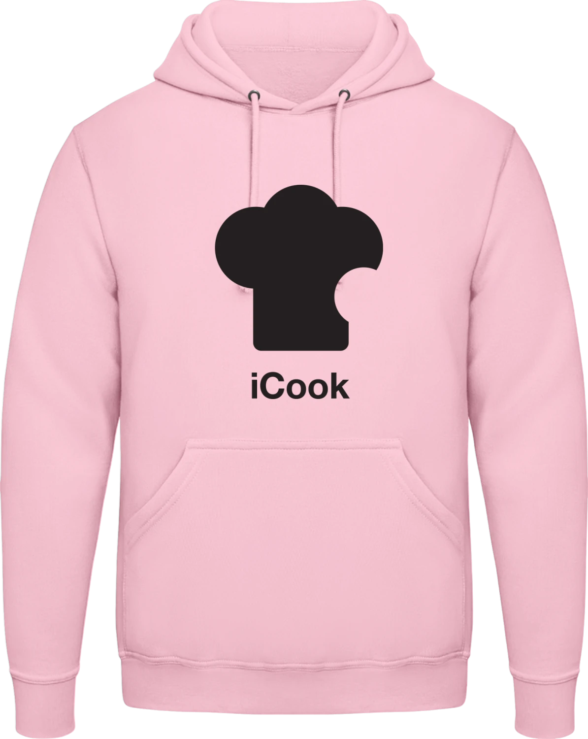 I Cook - Baby pink AWDis man hoodie - Front