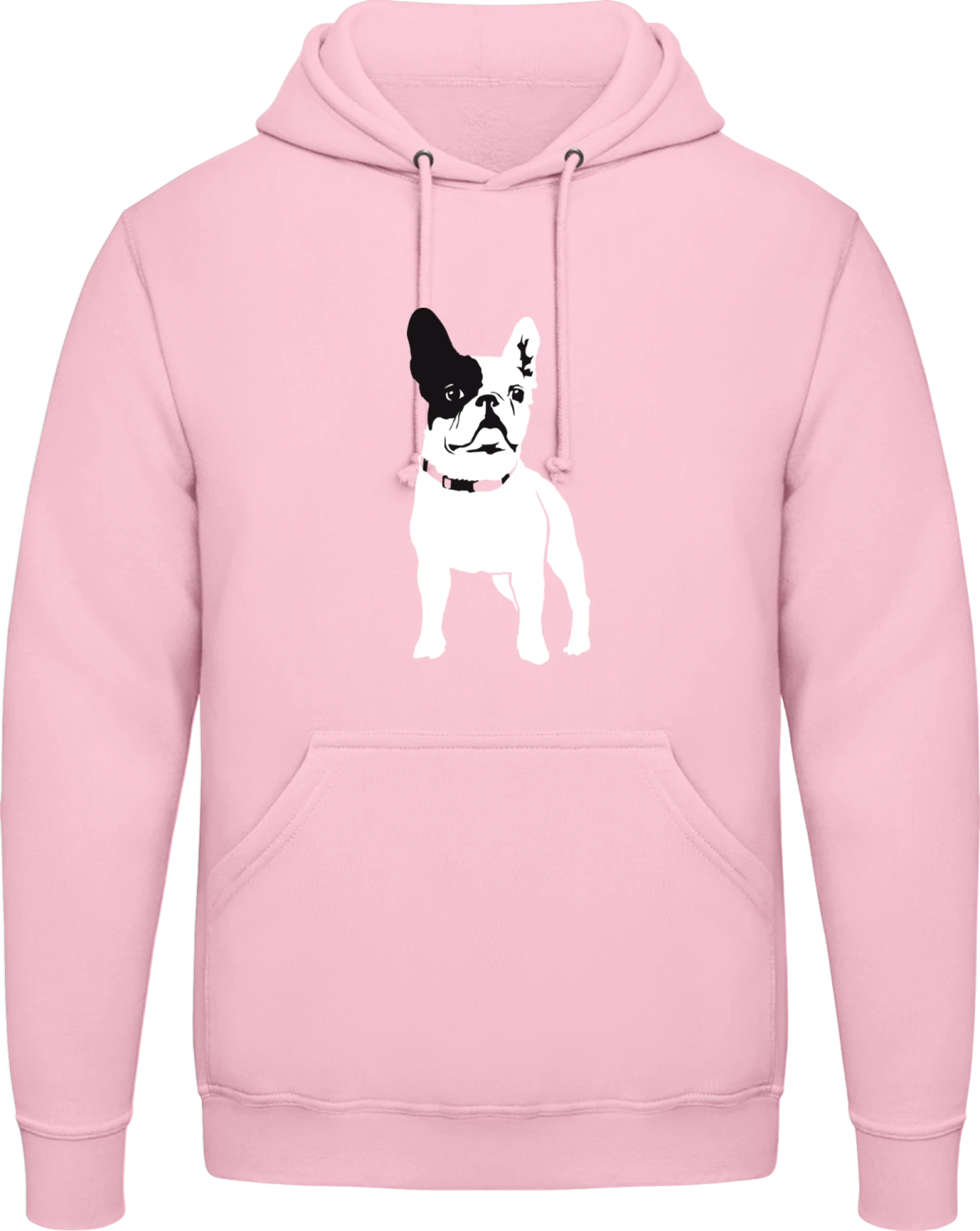 Französische Bulldogge - Baby pink AWDis man hoodie - Front