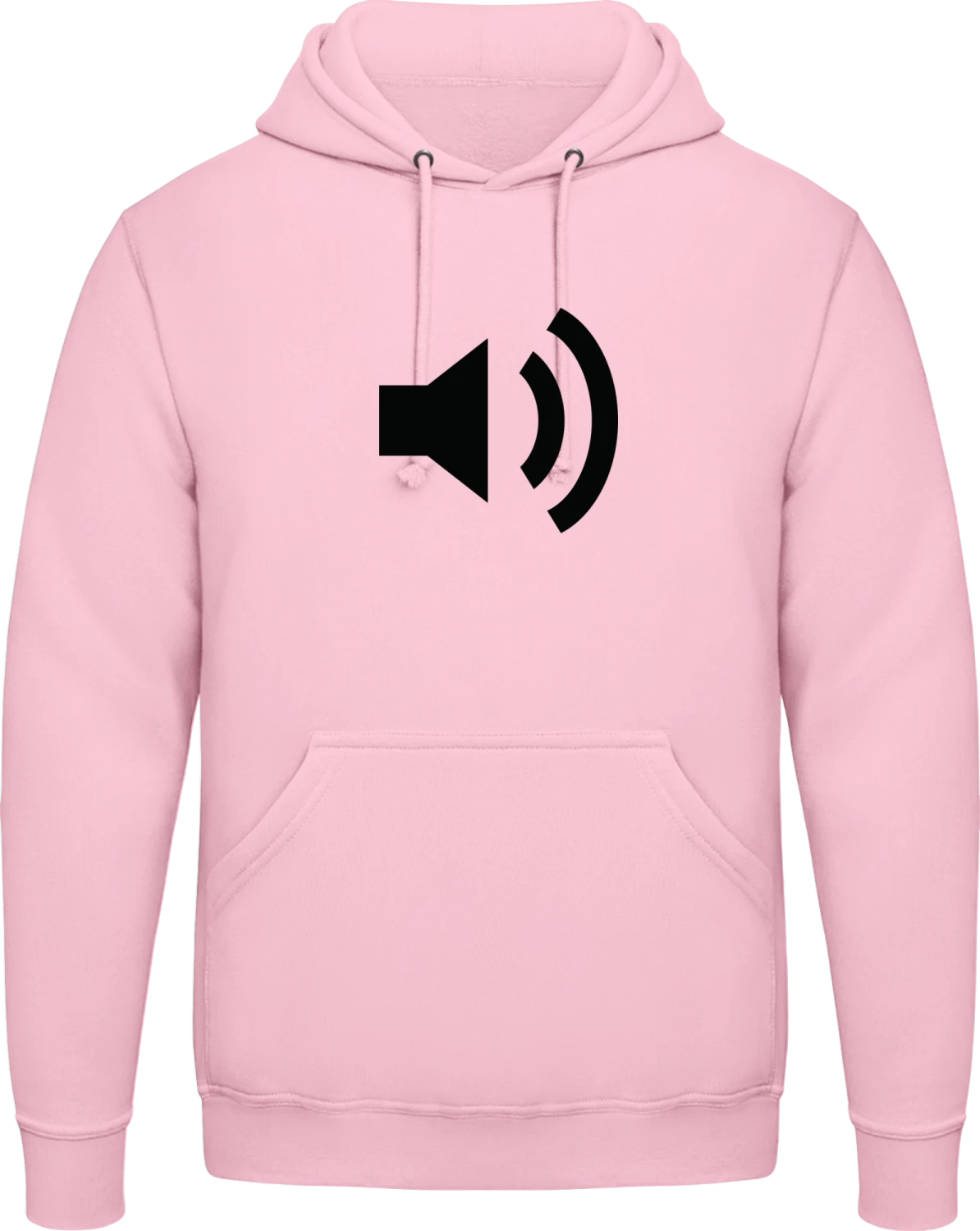 Loudspeaker - Baby pink AWDis man hoodie - Front