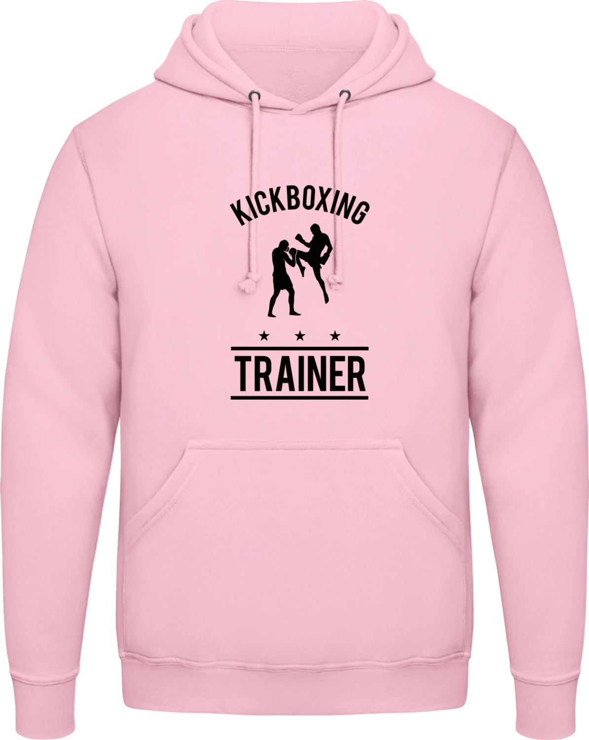 Kickboxing Trainer - Baby pink AWDis man hoodie - Front