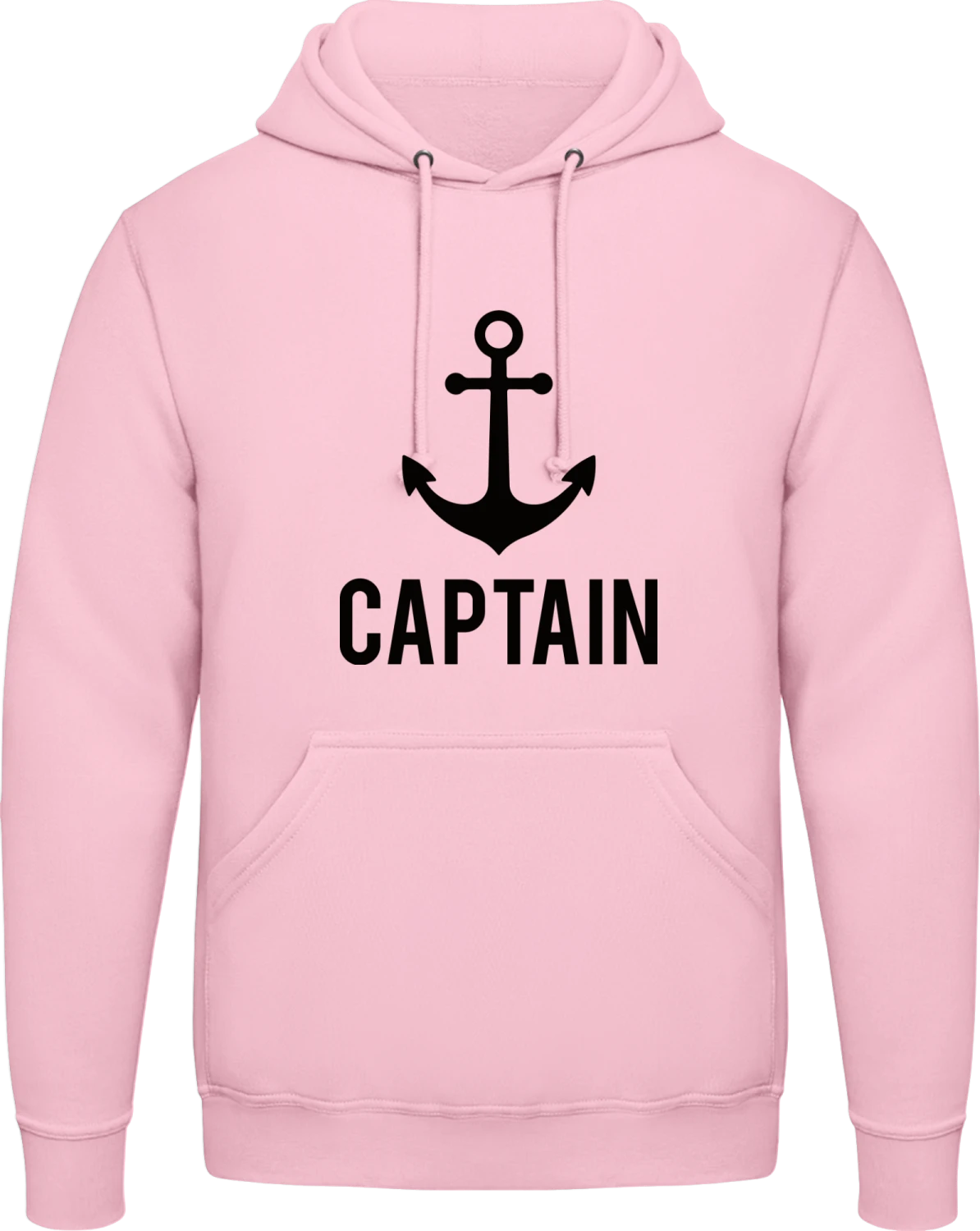 Captain - Baby pink AWDis man hoodie - Front