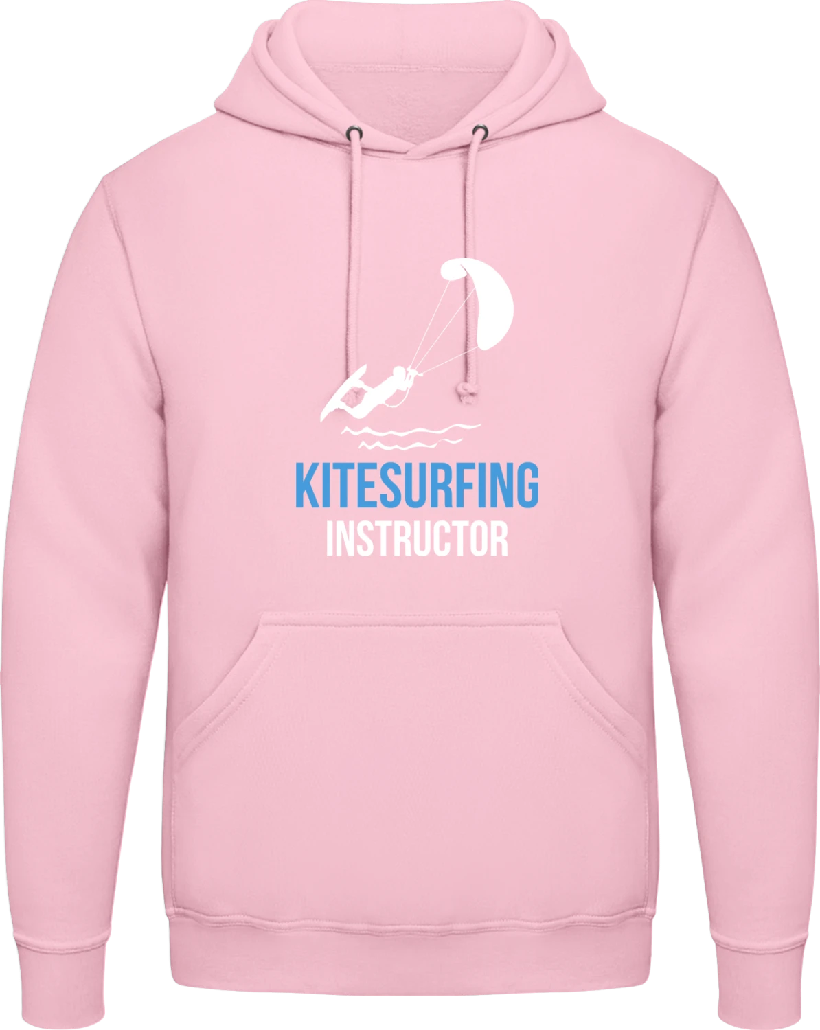 Kitesurfing Instructor - Baby pink AWDis man hoodie - Front