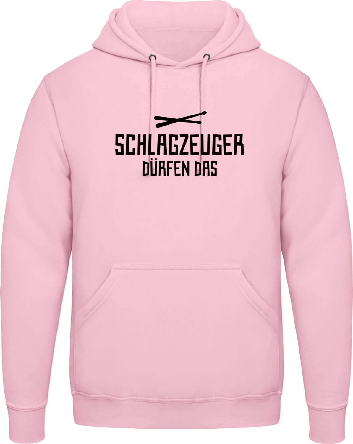 Schlagzeuger dürfen das - Baby pink AWDis man hoodie - Front