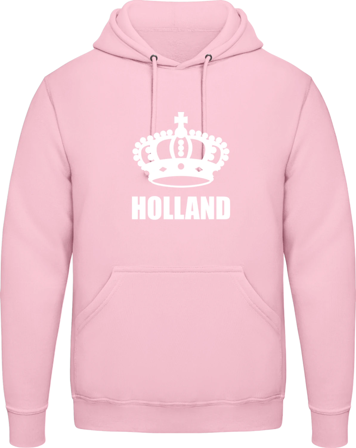 Holland Crown - Baby pink AWDis man hoodie - Front