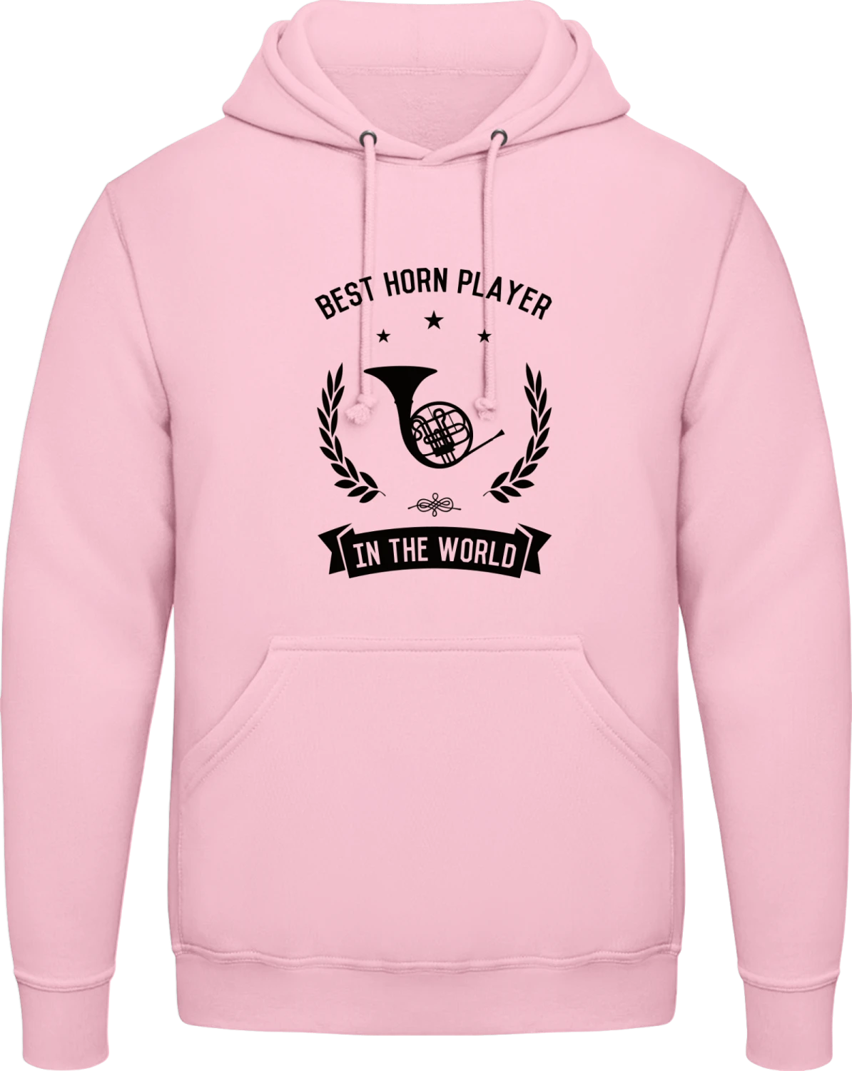 Best Horn Player In The World - Baby pink AWDis man hoodie - Front