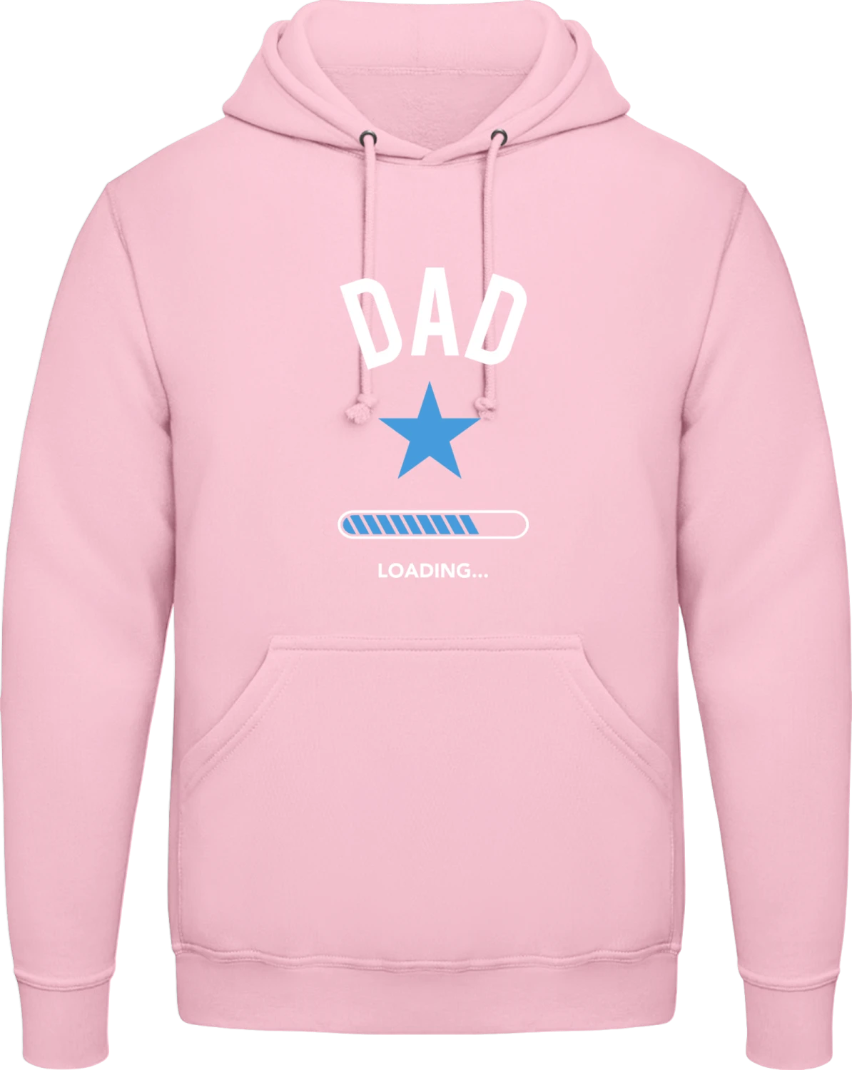 Future Dad Loading - Baby pink AWDis man hoodie - Front