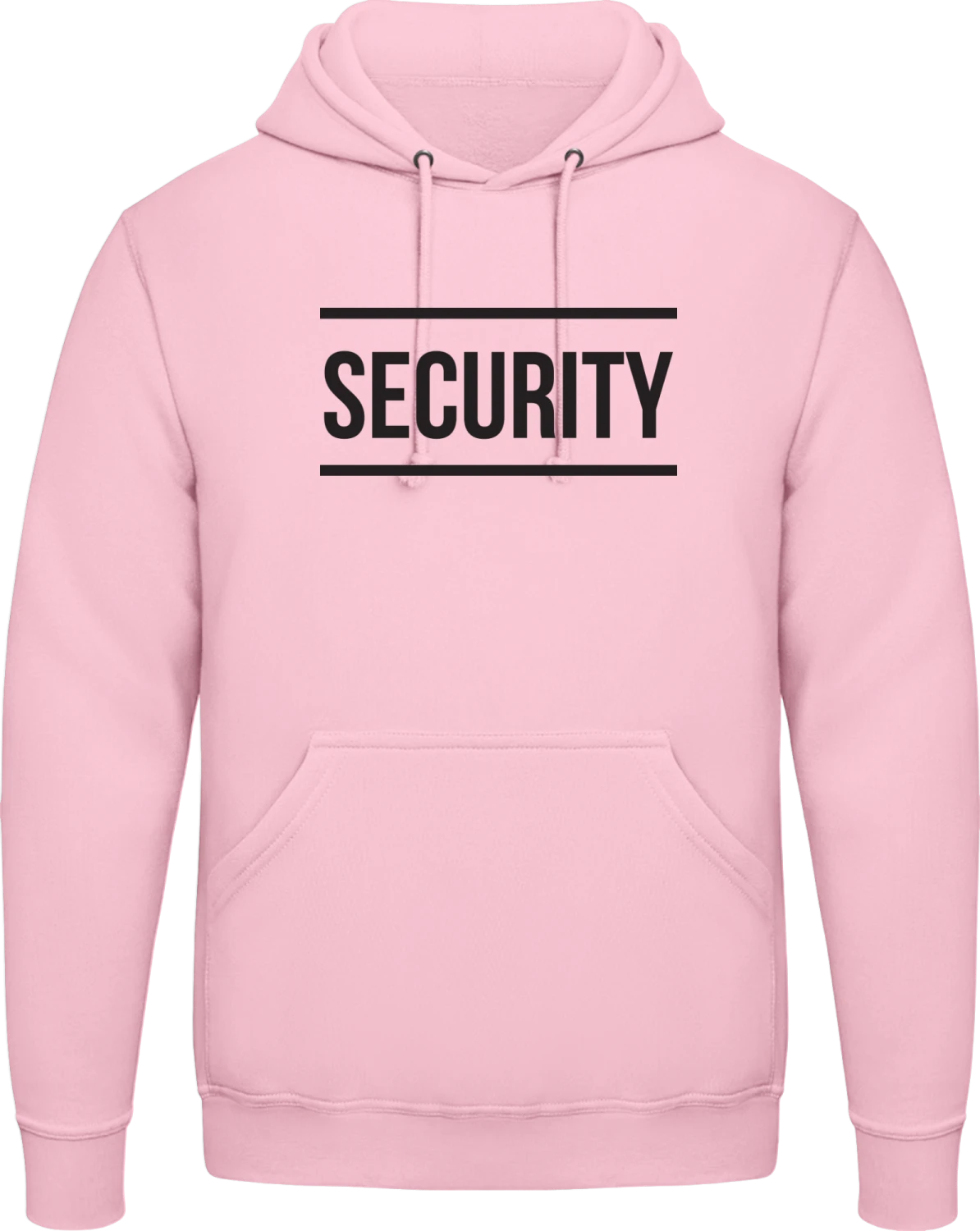 Security - Baby pink AWDis man hoodie - Front