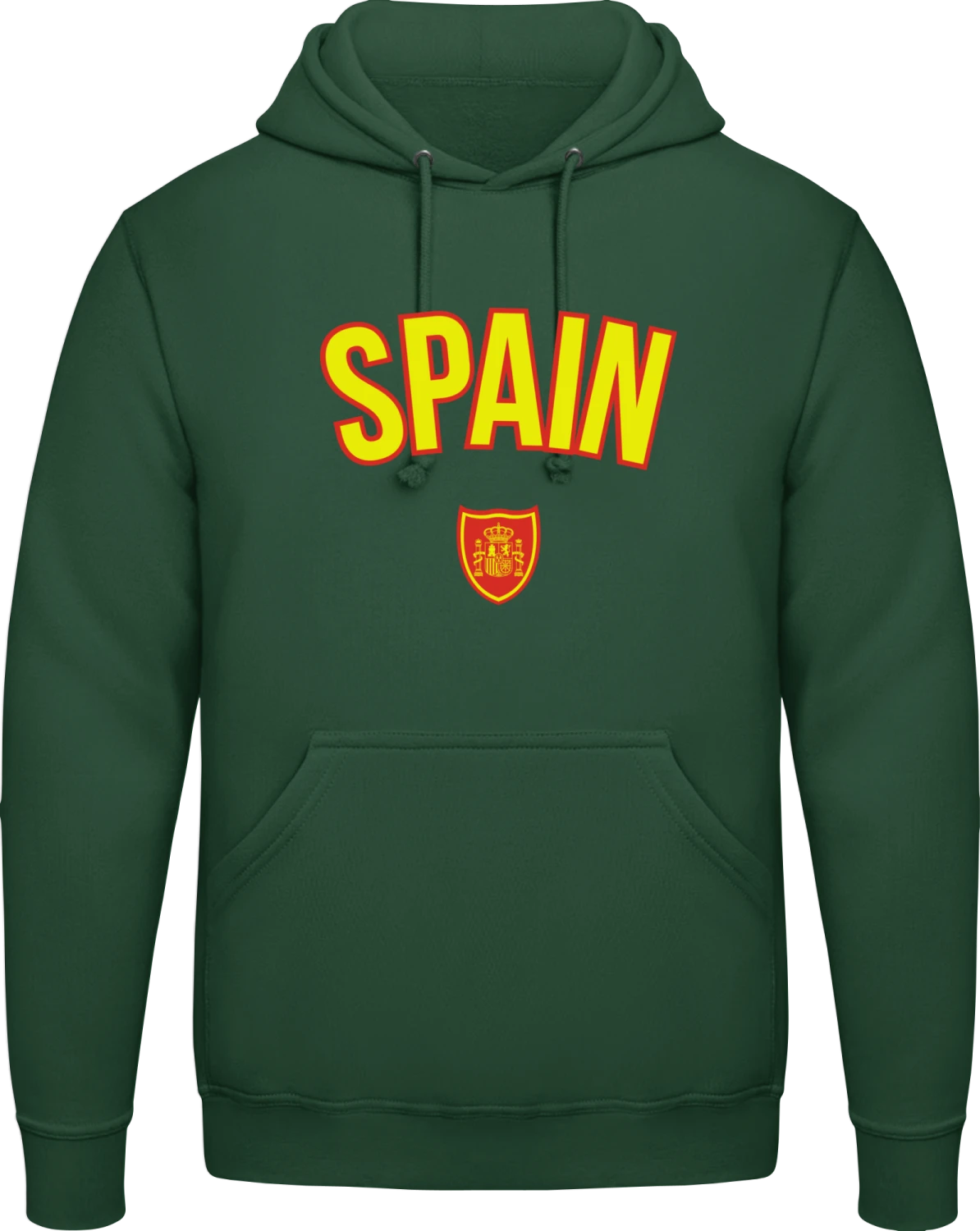 SPAIN Football Fan - Bottle Green AWDis man hoodie - Front