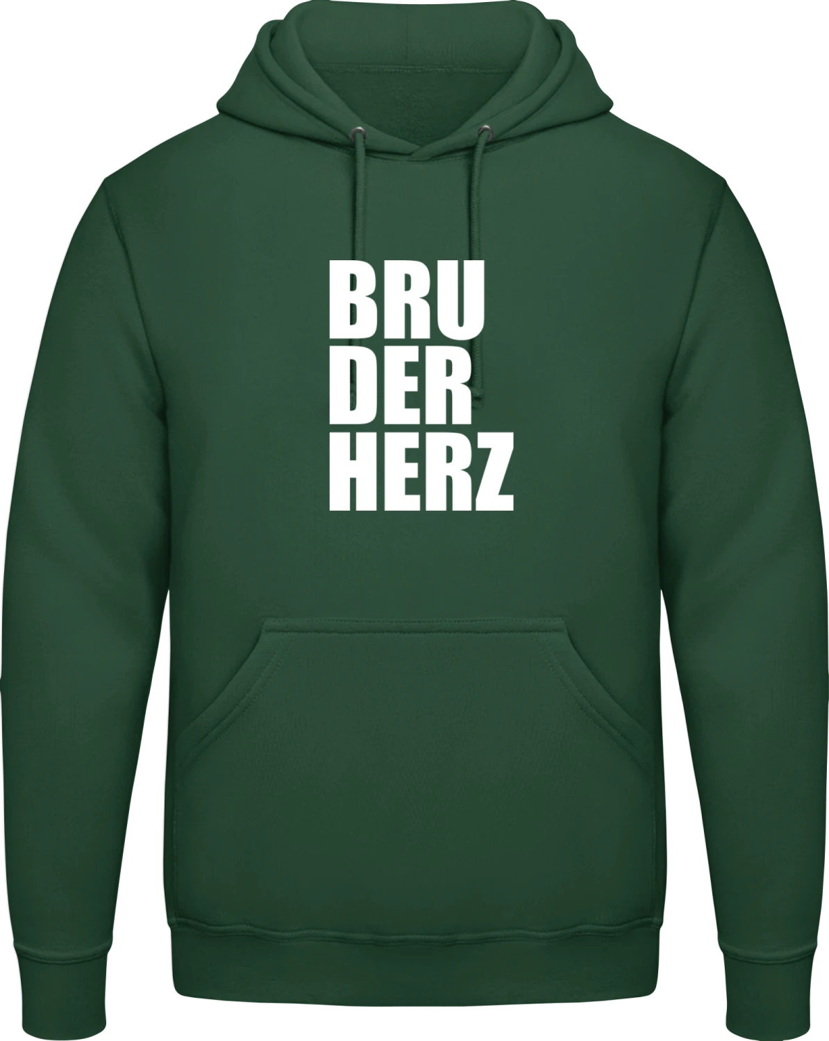 Bruderherz - Bottle Green AWDis man hoodie - Front