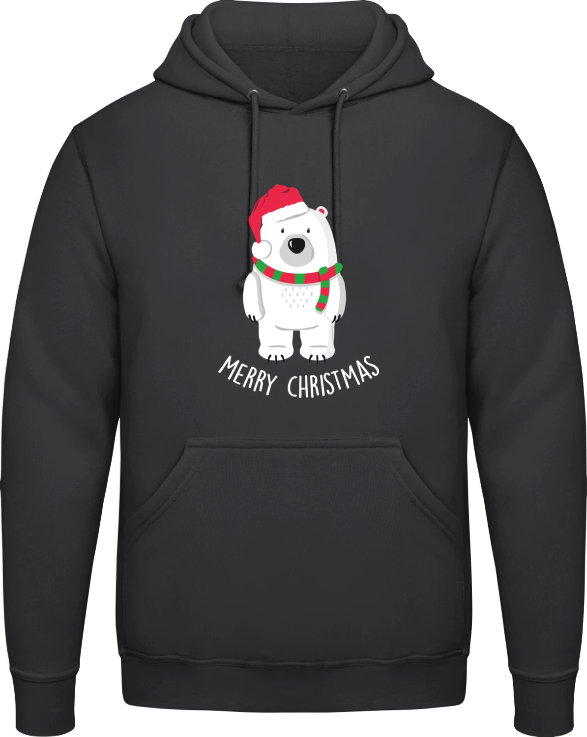 Merry Christmas Ice Bear - Front_Jet Black