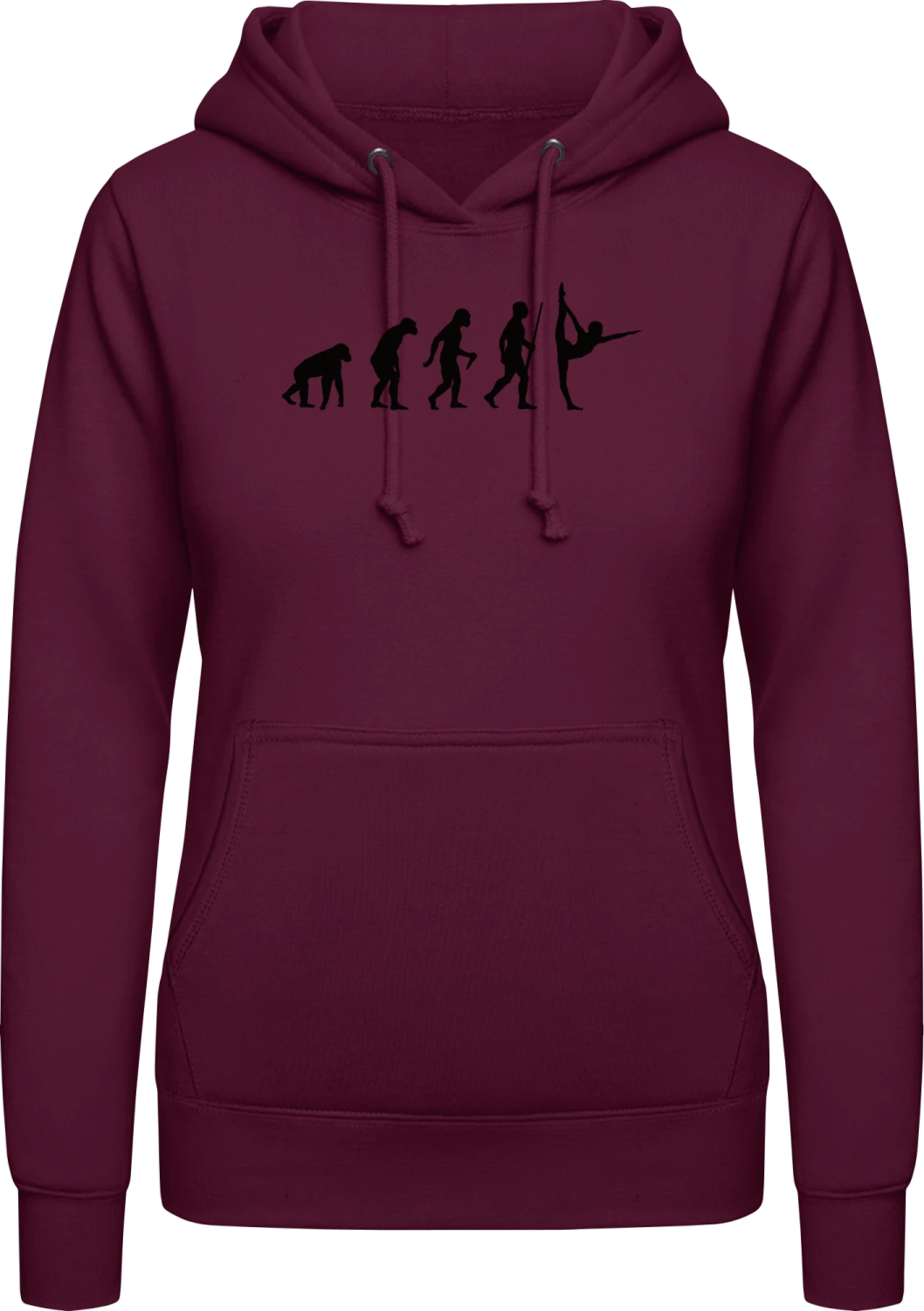 Dance Artistic Gymnastics Evolution - Burgundy AWDis ladies hoodie - Front