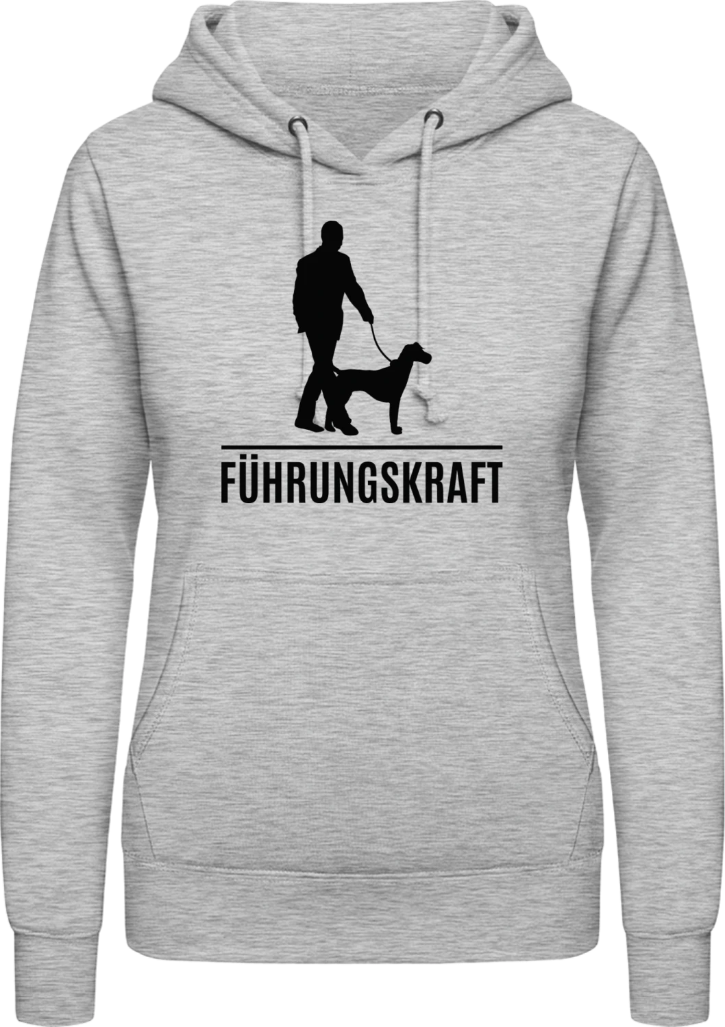 Führungskraft - Heather Grey AWDis ladies hoodie - Front