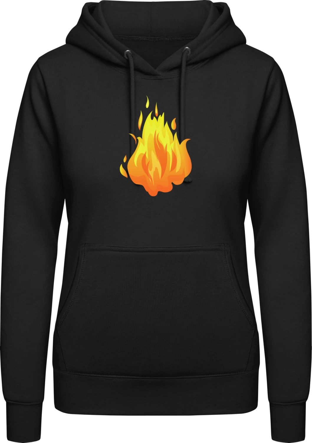 Fire Starts To Burn - Black AWDis ladies hoodie - Front