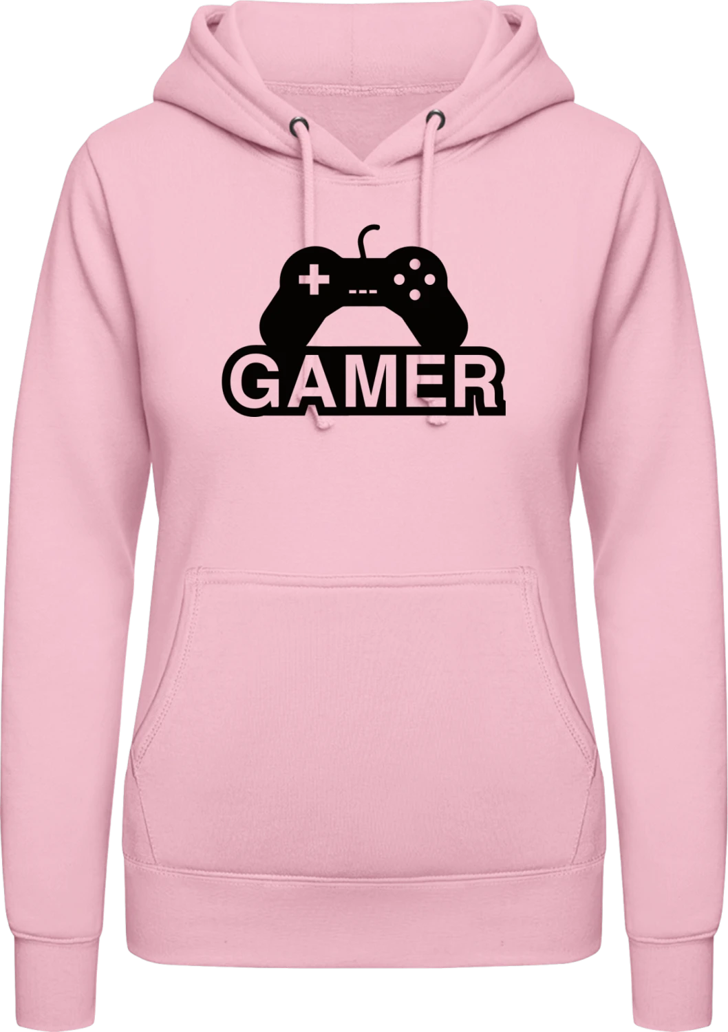 Gamer Controller - Baby pink AWDis ladies hoodie - Front