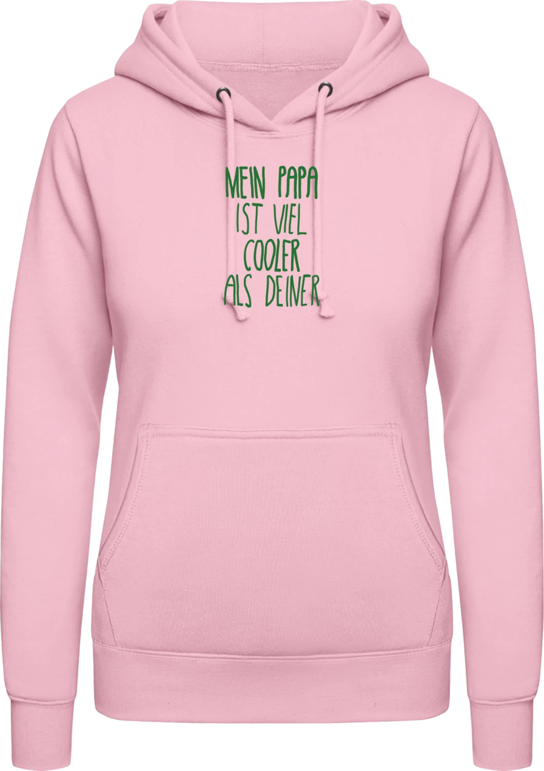 Mein papa ist viel cooler als deiner - Baby pink AWDis ladies hoodie - Front