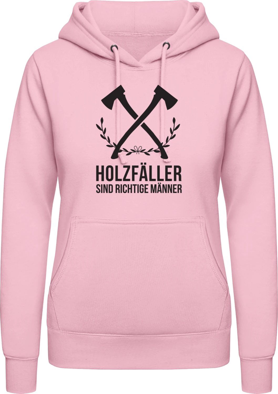 Holzfäller sind richtige Männer - Baby pink AWDis ladies hoodie - Front