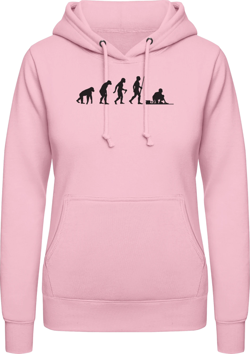 Floor Layer Evolution - Baby pink AWDis ladies hoodie - Front