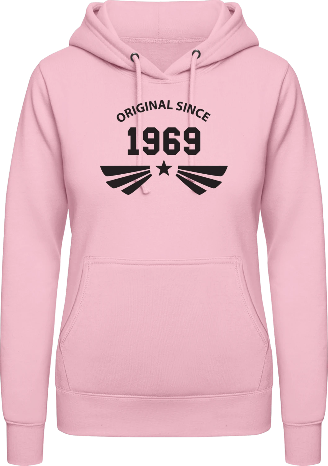 Original since 1969 - Baby pink AWDis ladies hoodie - Front