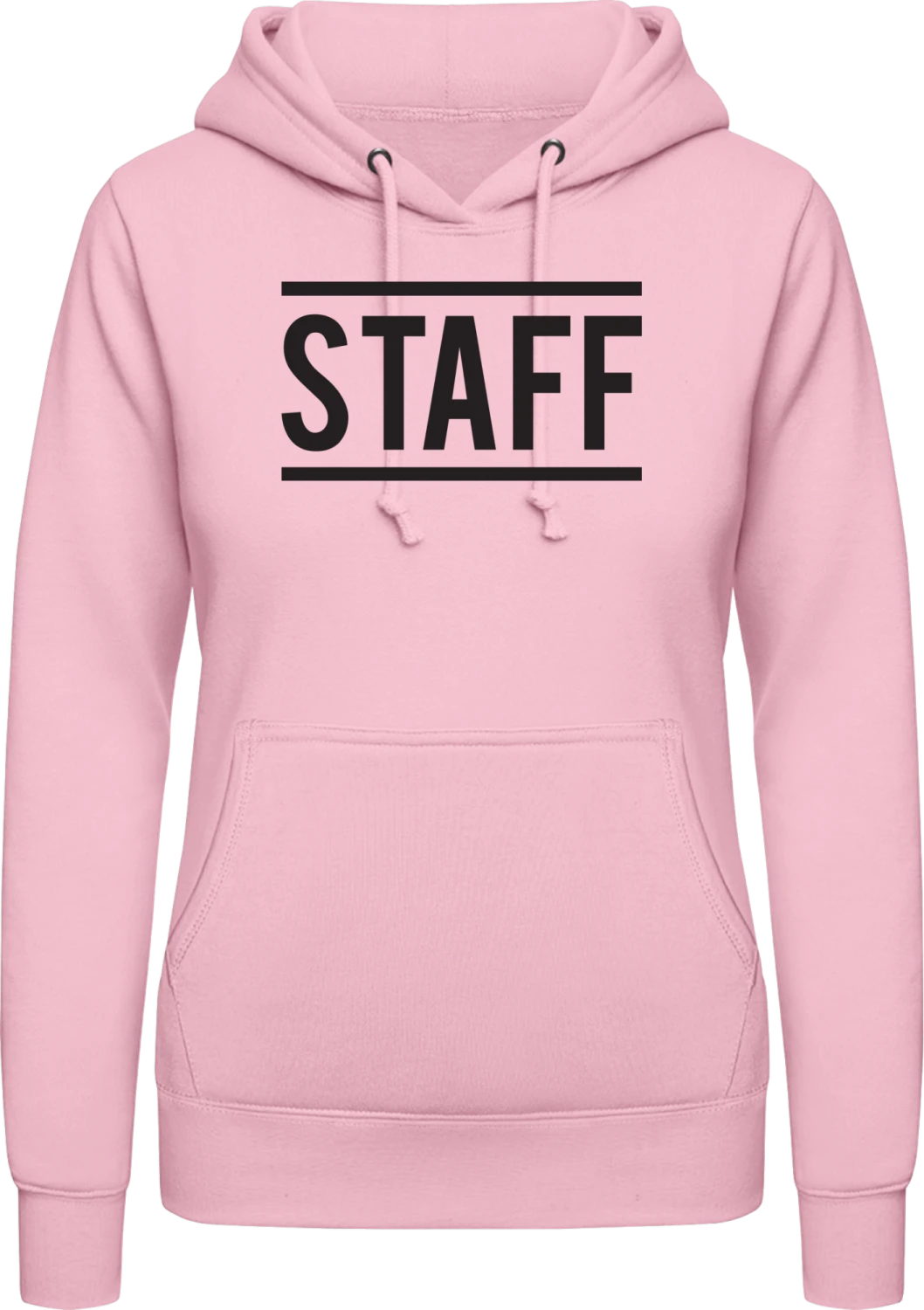 Staff - Baby pink AWDis ladies hoodie - Front