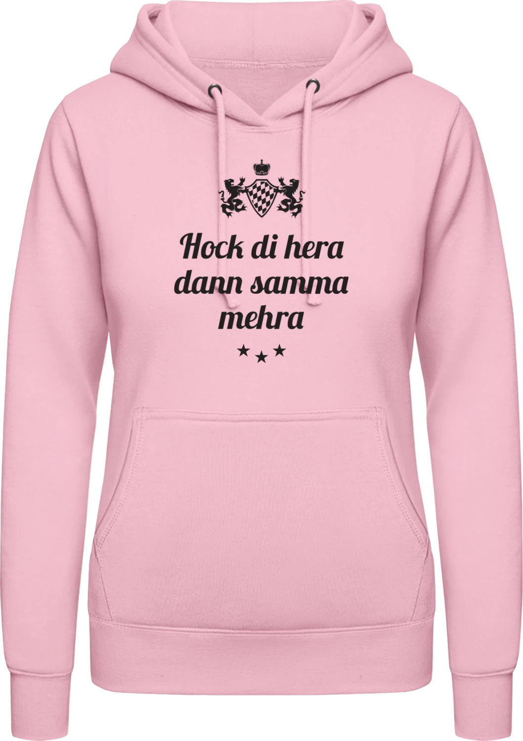 Hock Di Hera Dann Samma Mehra - Baby pink AWDis ladies hoodie - Front