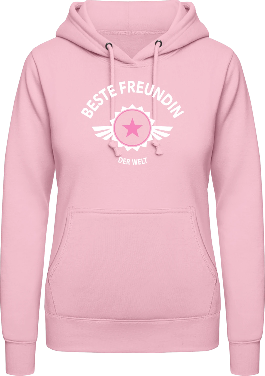 Beste Freundin der Welt - Baby pink AWDis ladies hoodie - Front