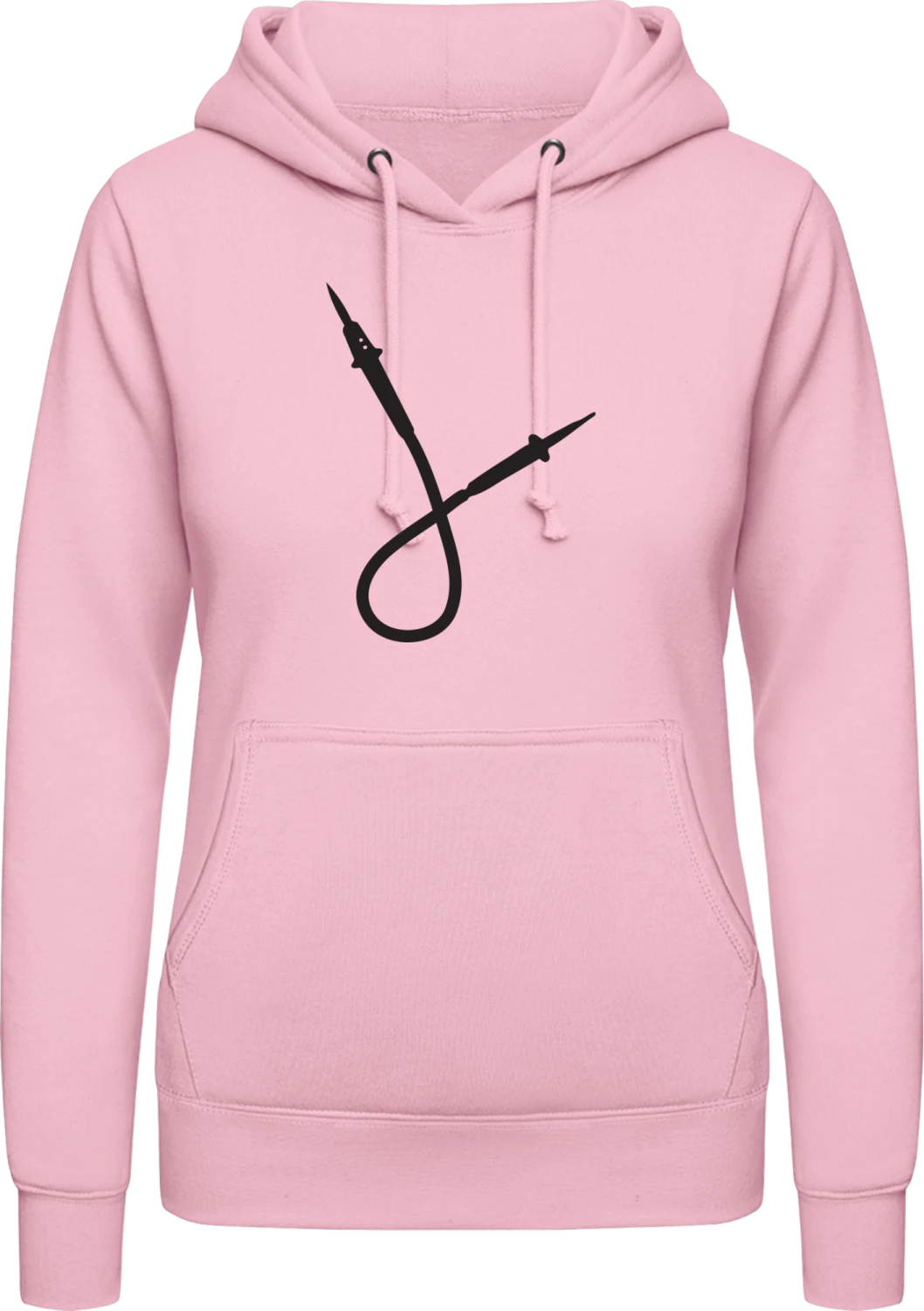 Spannungsmesser - Baby pink AWDis ladies hoodie - Front