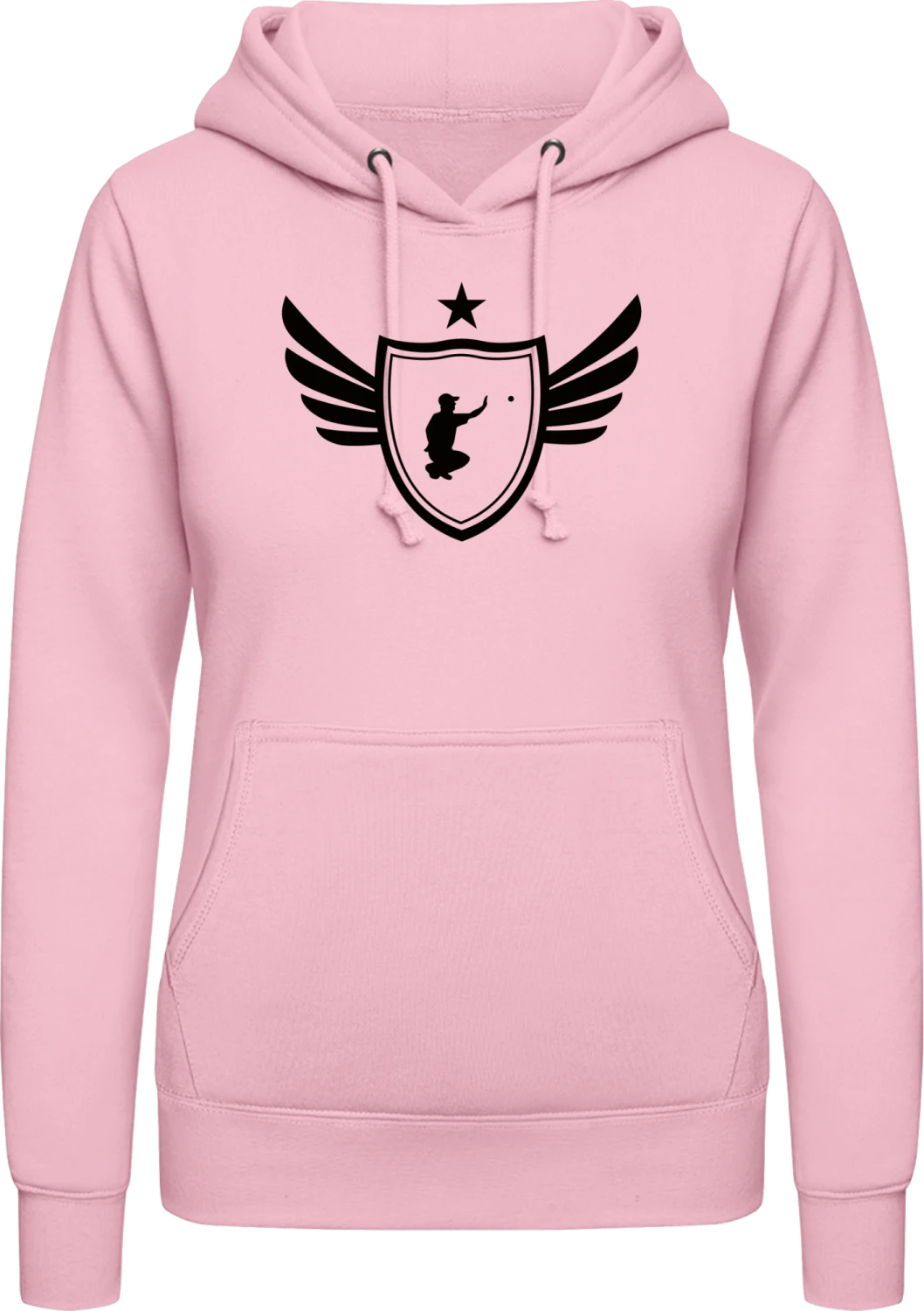 Pétanque Star - Baby pink AWDis ladies hoodie - Front