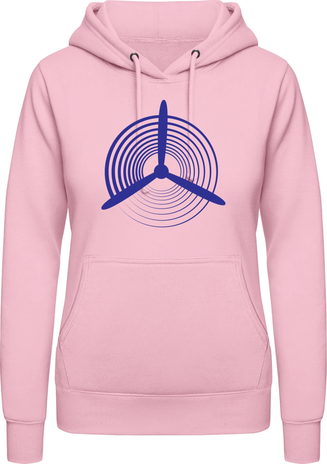 Propeller - Baby pink AWDis ladies hoodie - Front