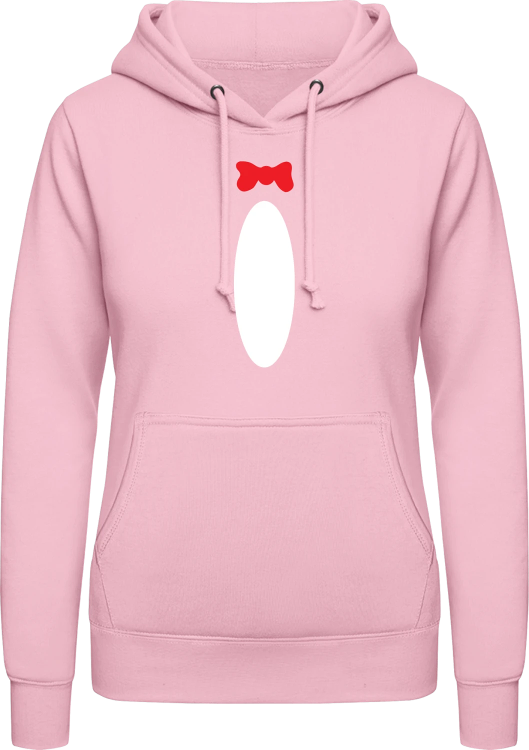 Penguin Costume - Baby pink AWDis ladies hoodie - Front