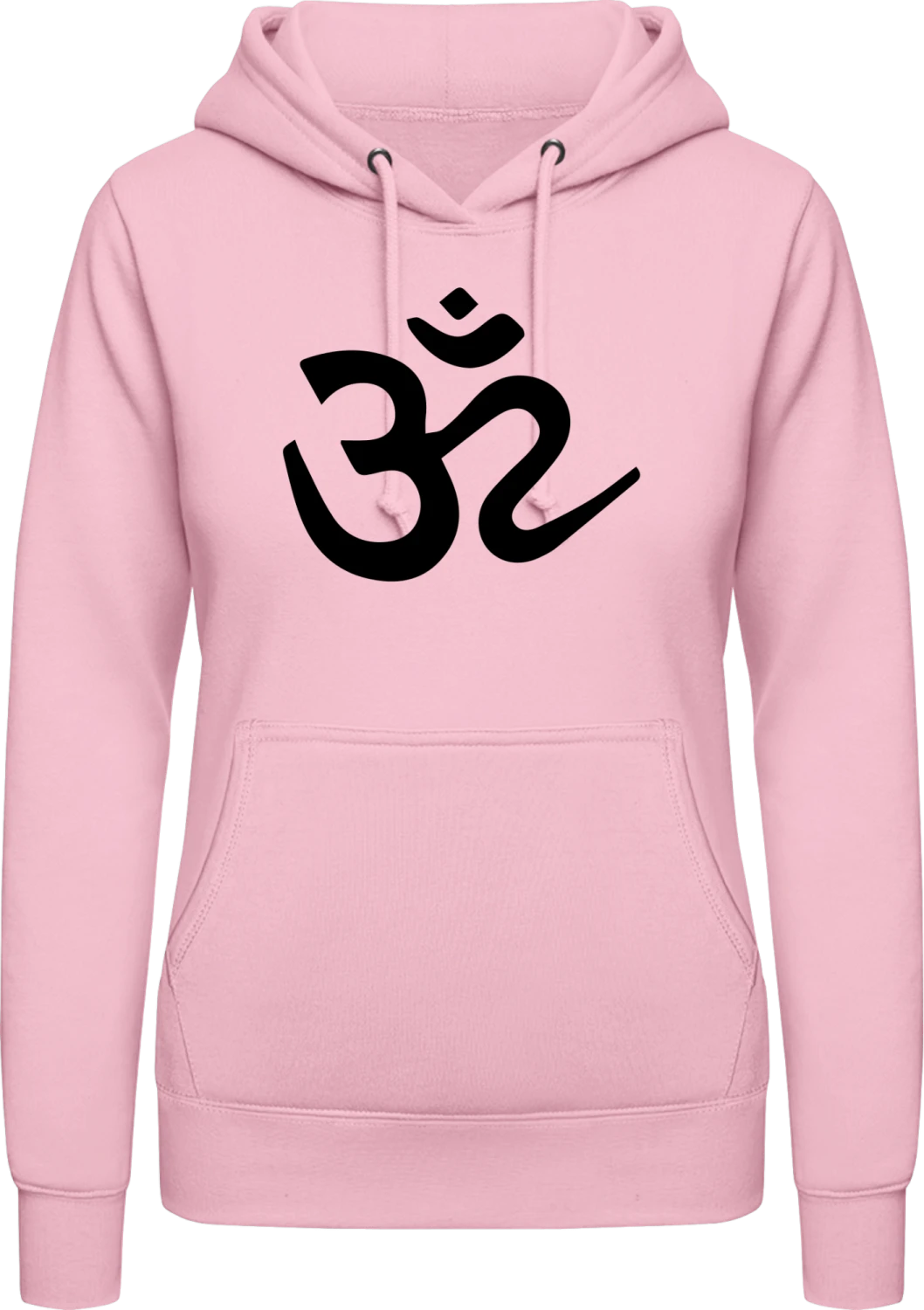 Om Aum - Baby pink AWDis ladies hoodie - Front