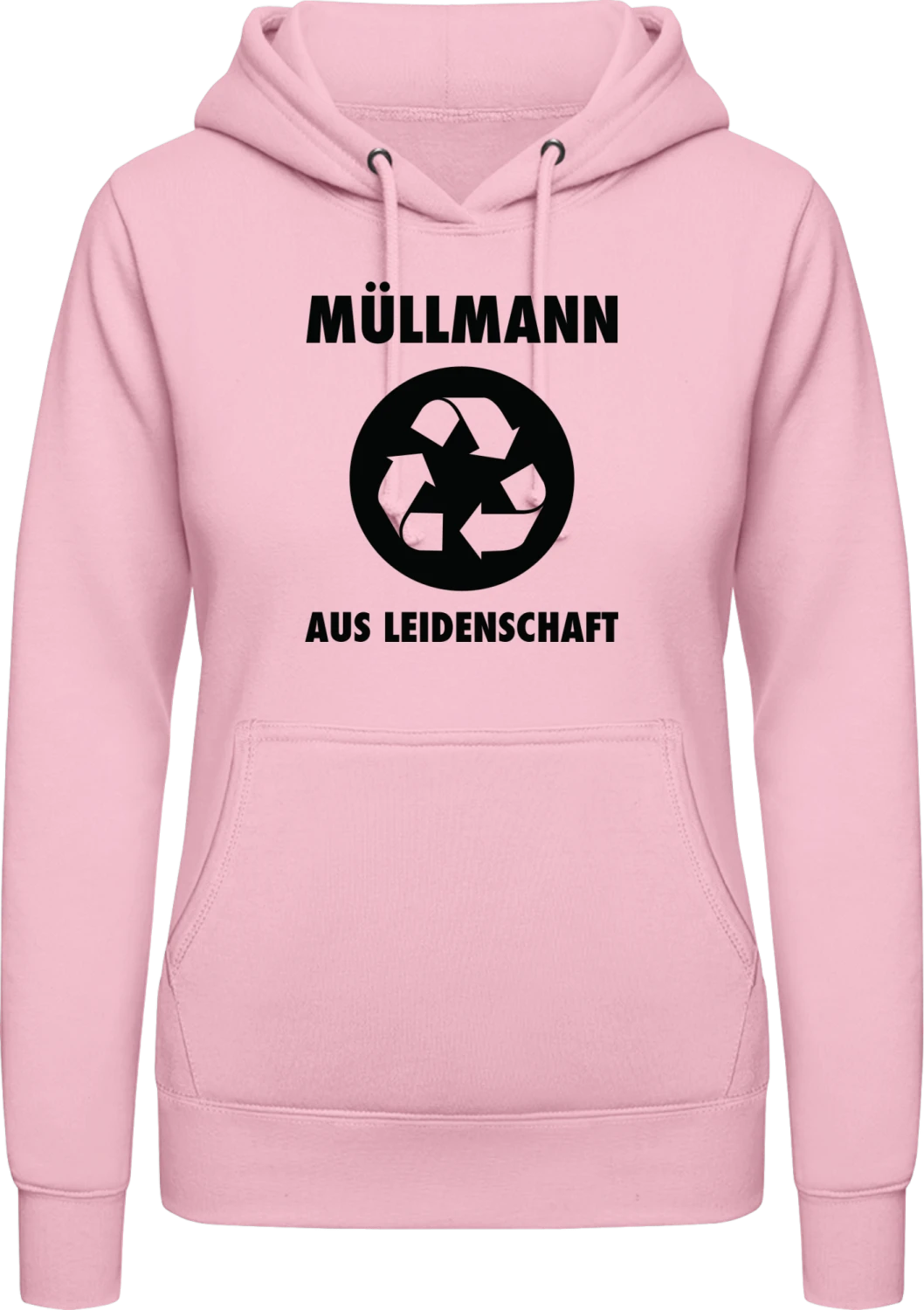 Müllmann aus Leidenschaft - Baby pink AWDis ladies hoodie - Front