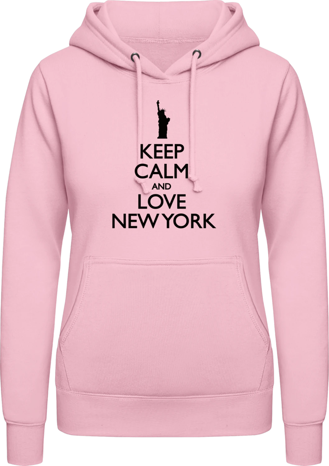 Statue Of Liberty Keep Calm And Love New York - Baby pink AWDis ladies hoodie - Front