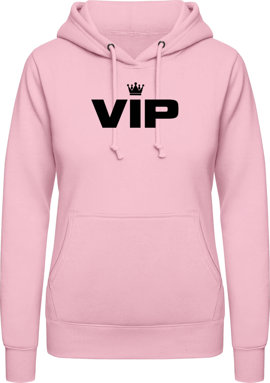 VIP - Baby pink AWDis ladies hoodie - Front