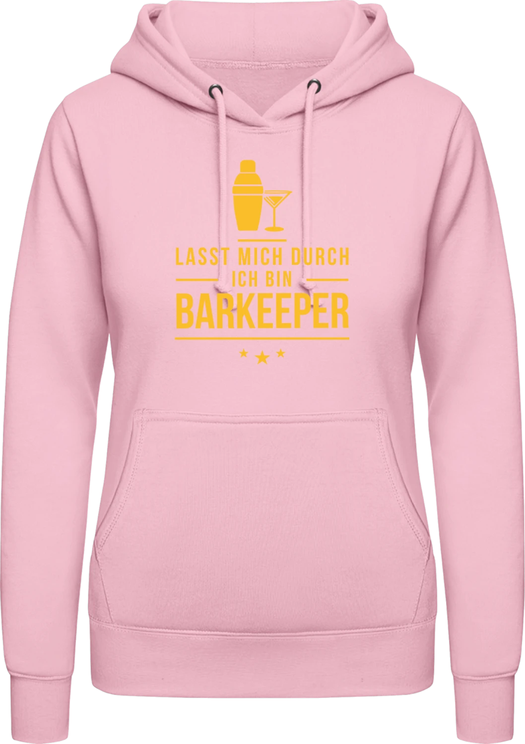 Lasst mich durch ich bin Barkeeper - Baby pink AWDis ladies hoodie - Front