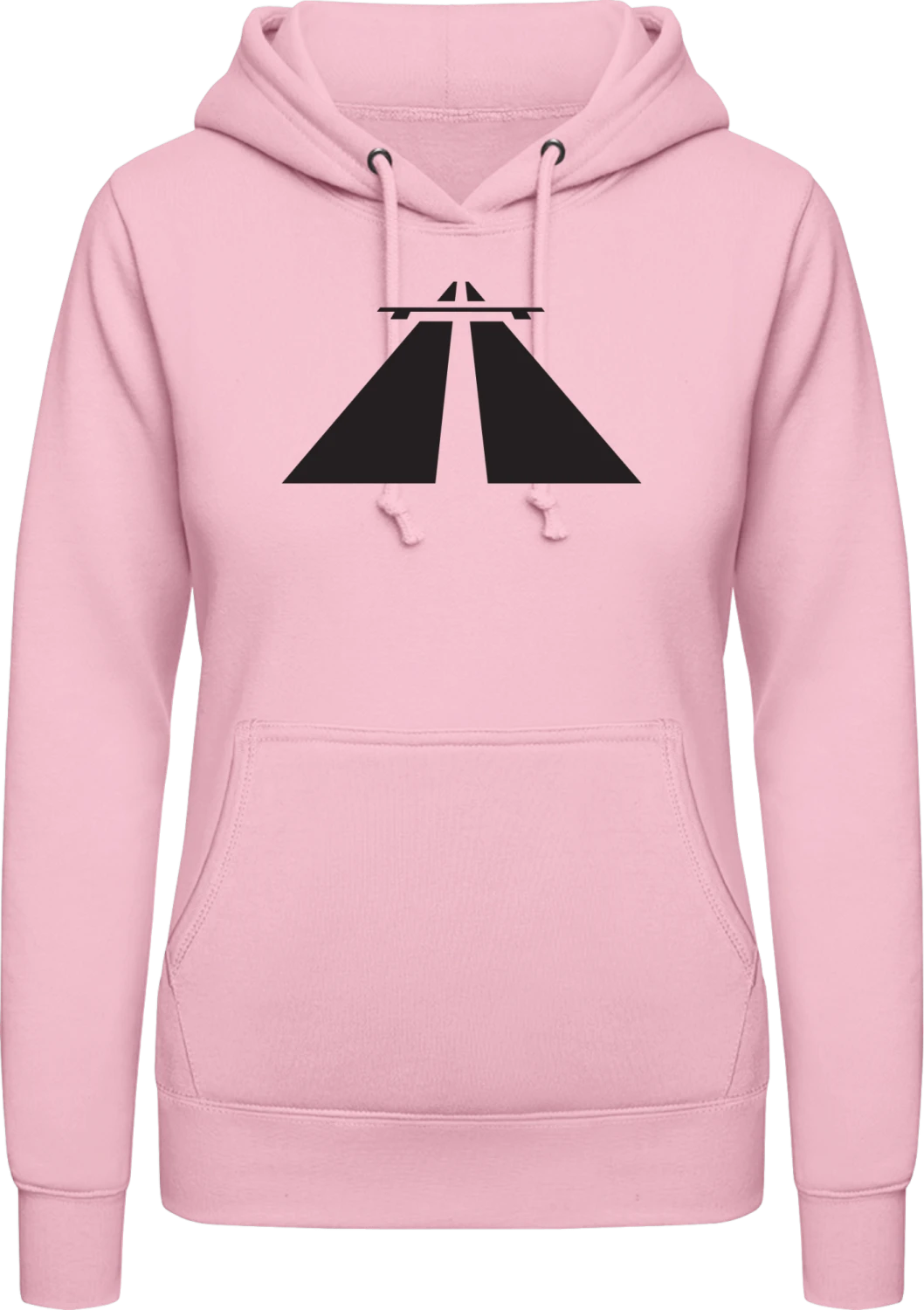 Autobahn - Baby pink AWDis ladies hoodie - Front