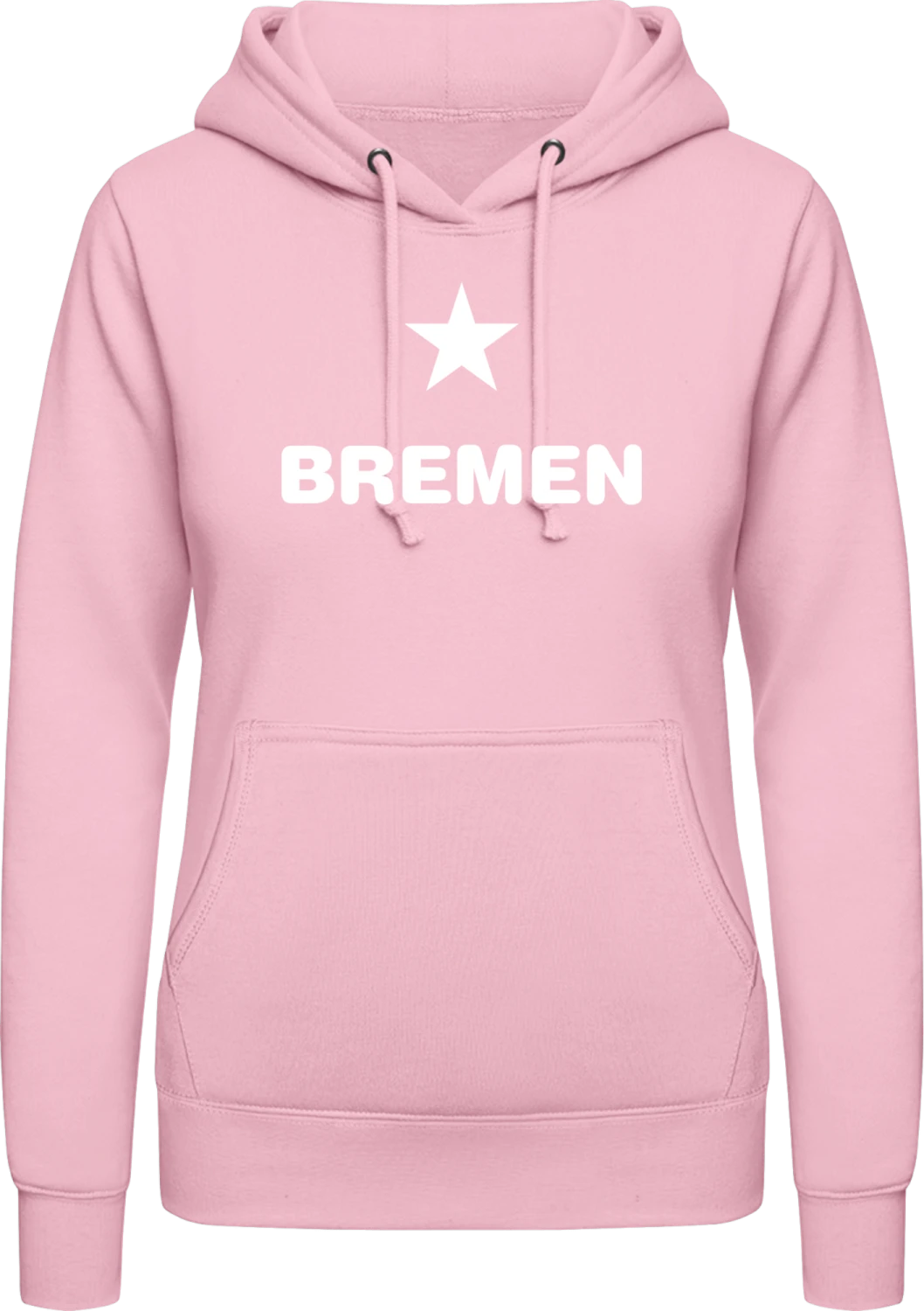 Bremen - Baby pink AWDis ladies hoodie - Front