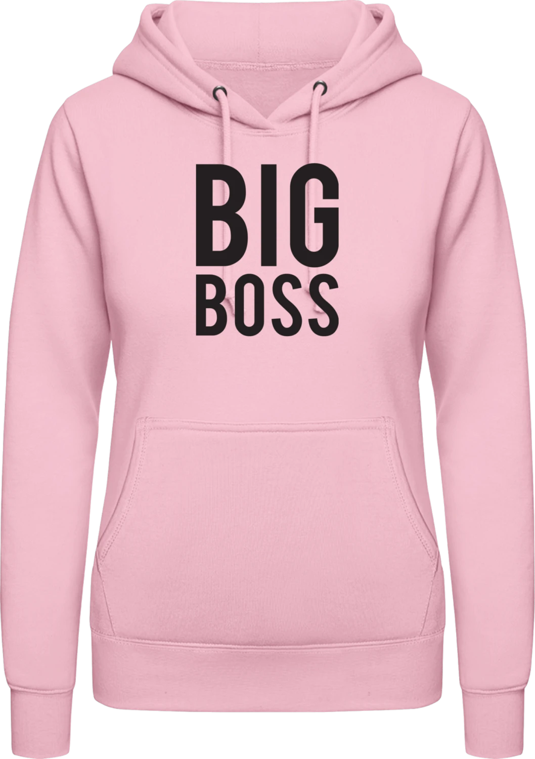 Big Boss - Baby pink AWDis ladies hoodie - Front