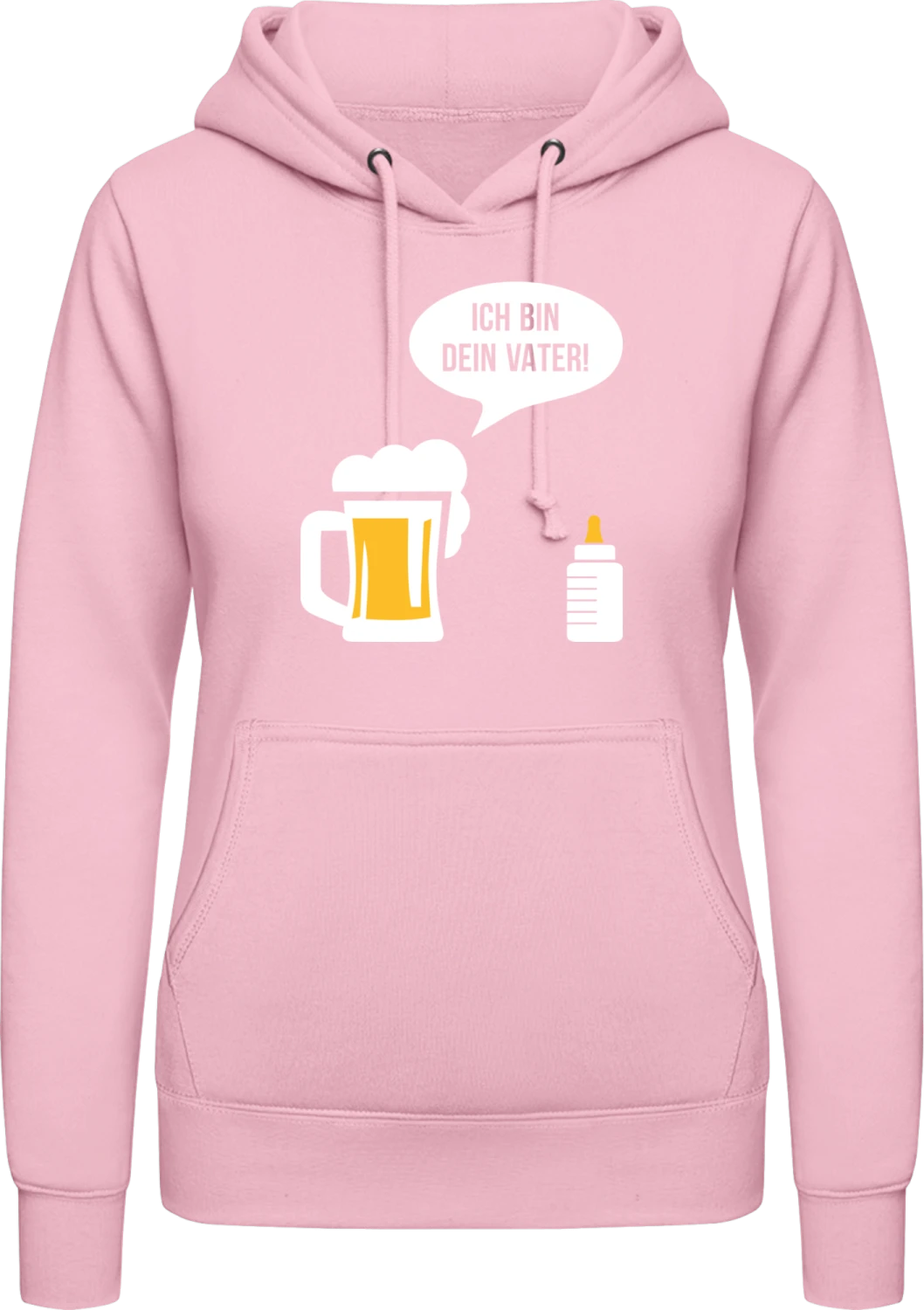 Bier - Ich bin dein Vater - Baby pink AWDis ladies hoodie - Front