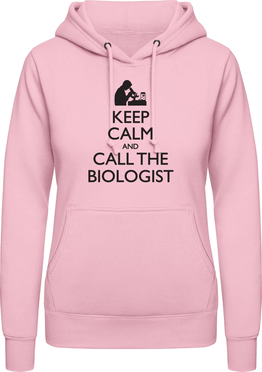 Keep Calm And Call The Biologist - Baby pink AWDis ladies hoodie - Front