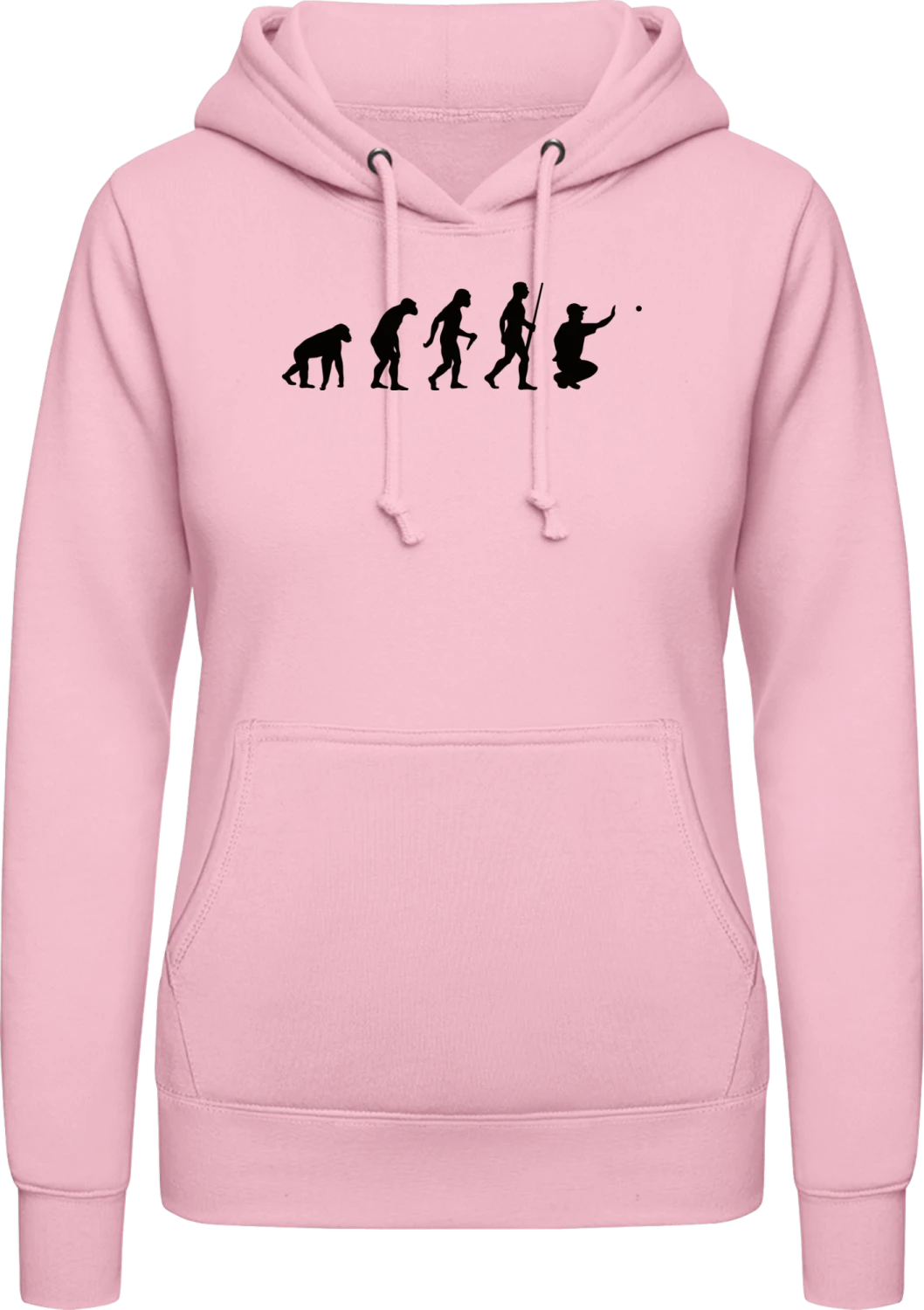 Boule Evolution - Baby pink AWDis ladies hoodie - Front