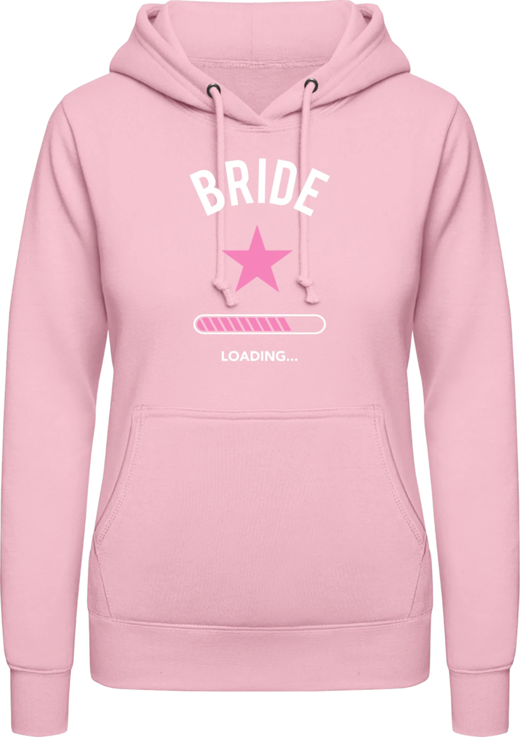 Future Bride Loading - Baby pink AWDis ladies hoodie - Front