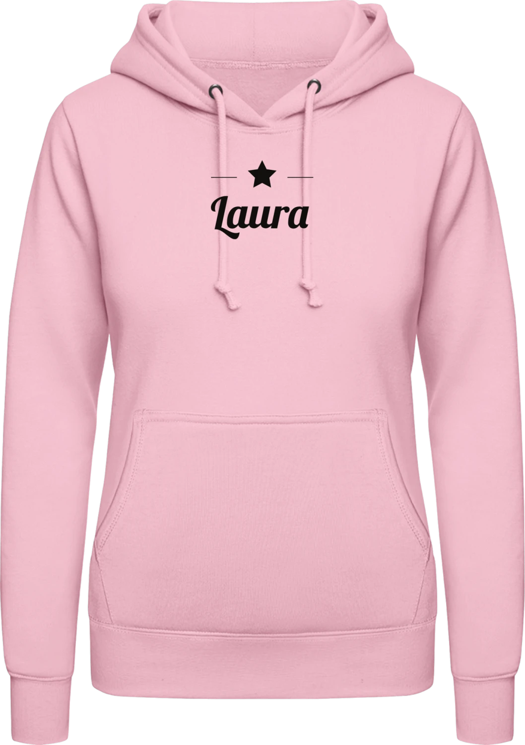 Laura Stern - Baby pink AWDis ladies hoodie - Front