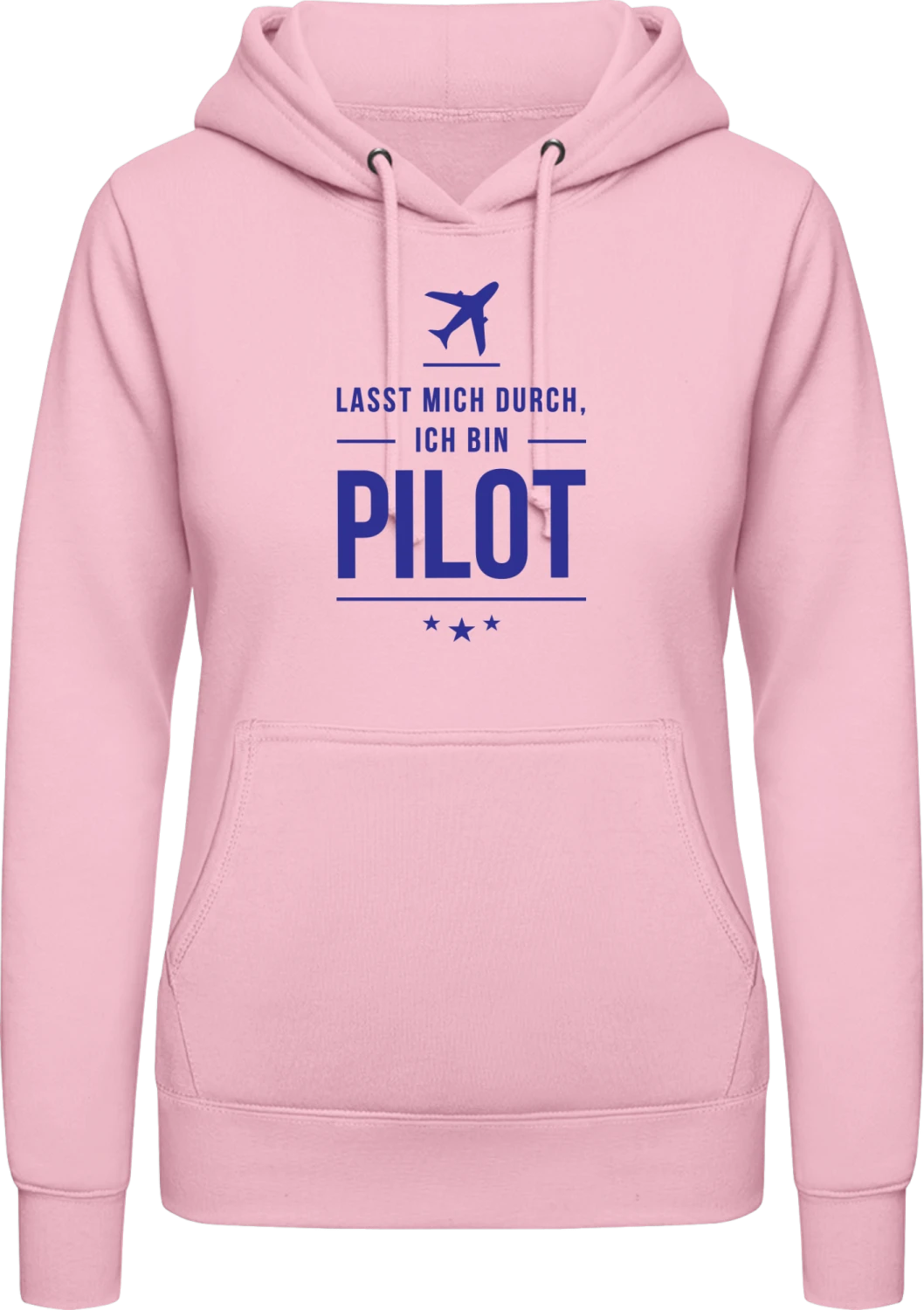 Lasst mich durch ich bin Pilot - Baby pink AWDis ladies hoodie - Front