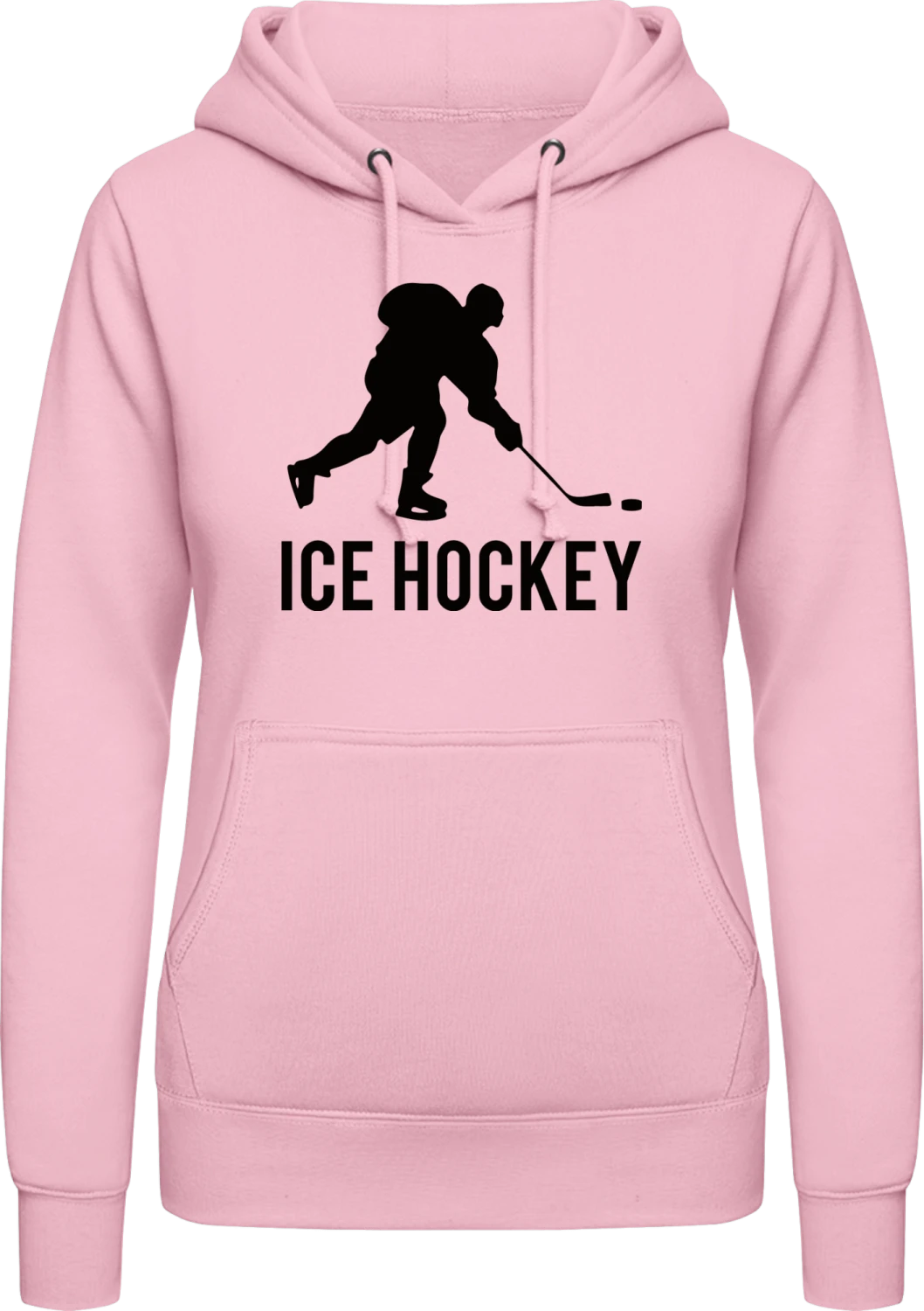 Ice Hockey Sports - Baby pink AWDis ladies hoodie - Front