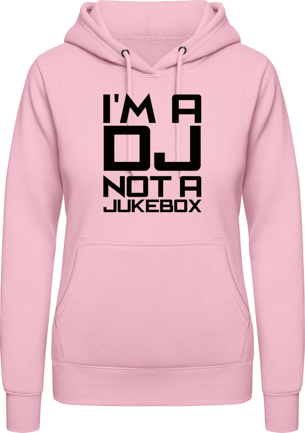 I'm a DJ not a Jukebox - Baby pink AWDis ladies hoodie - Front