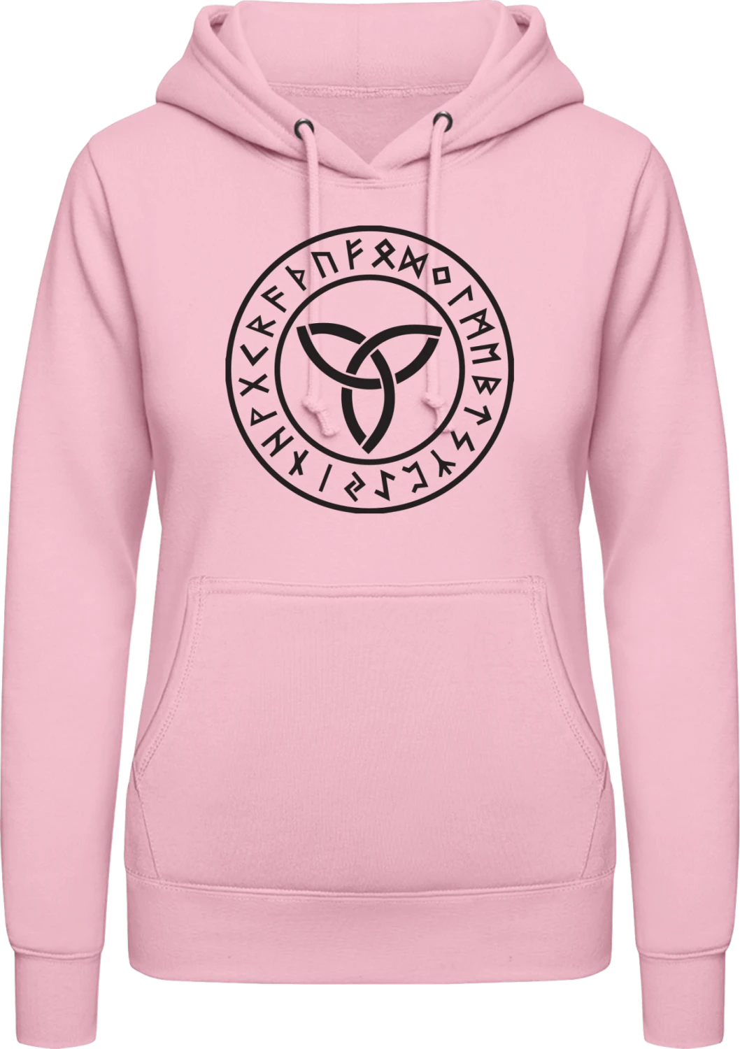 Runenkreis - Baby pink AWDis ladies hoodie - Front