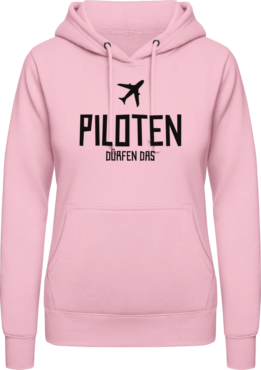 Piloten dürfen das - Baby pink AWDis ladies hoodie - Front