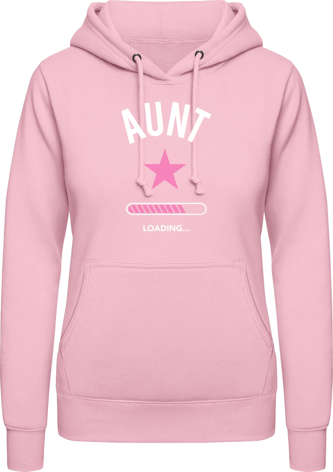 Future Aunt Loading - Baby pink AWDis ladies hoodie - Front