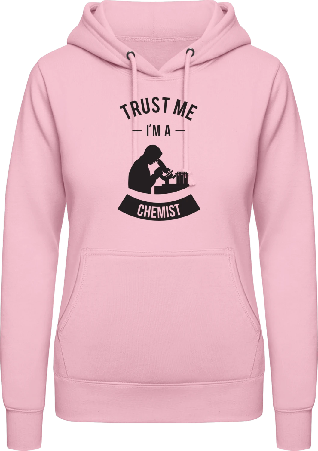 Trust Me I'm A Chemist - Baby pink AWDis ladies hoodie - Front