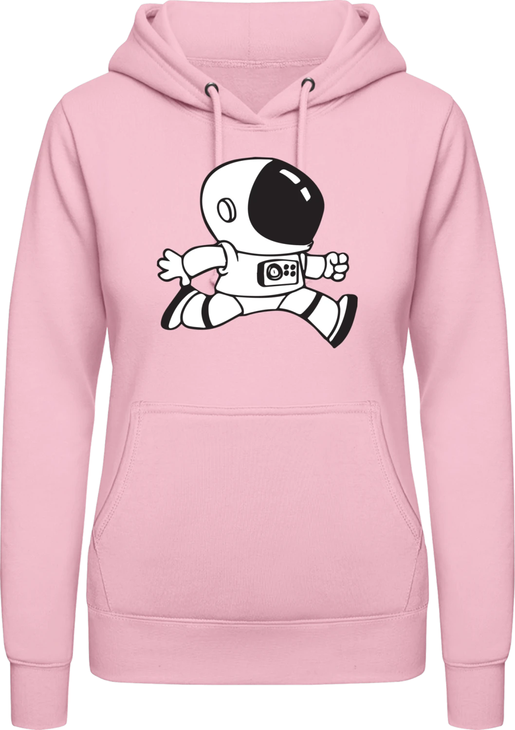 Kosmonaut - Baby pink AWDis ladies hoodie - Front